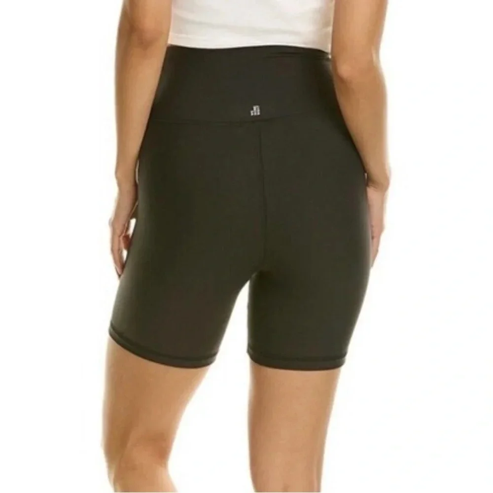 WeWoreWhat Lace Up Biker Short Size XL Solid Black Athleisure